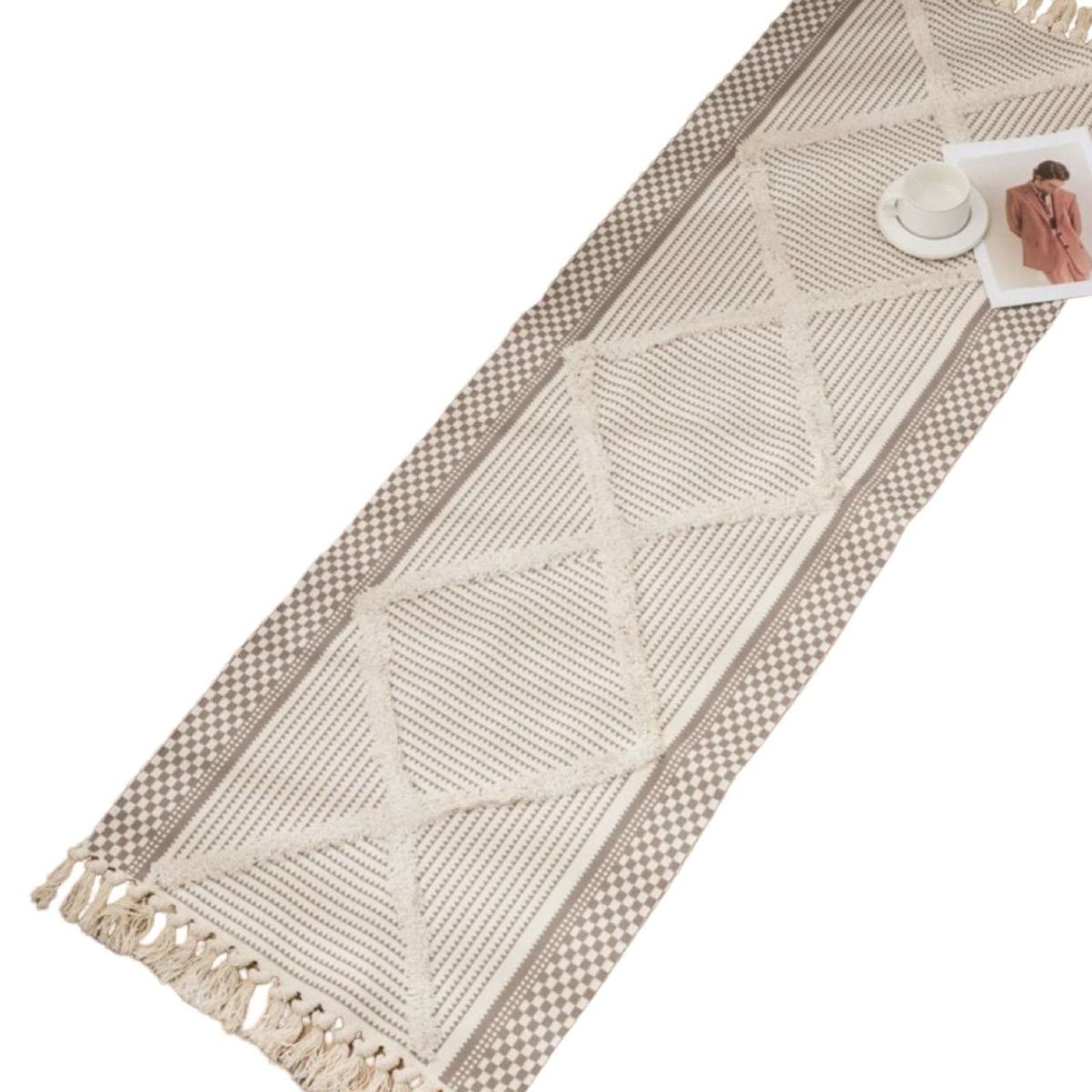 GENERICO - Alfombra decorativa de Lino 60 x 180 cm