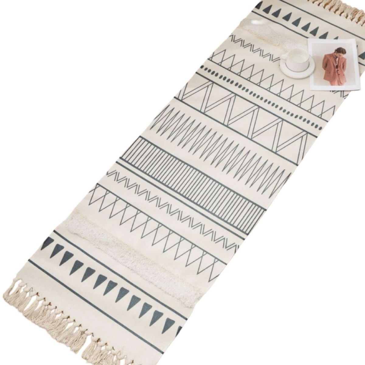 GENERICO - Set de 2 Alfombra decorativa de Lino 60 x 180 cm