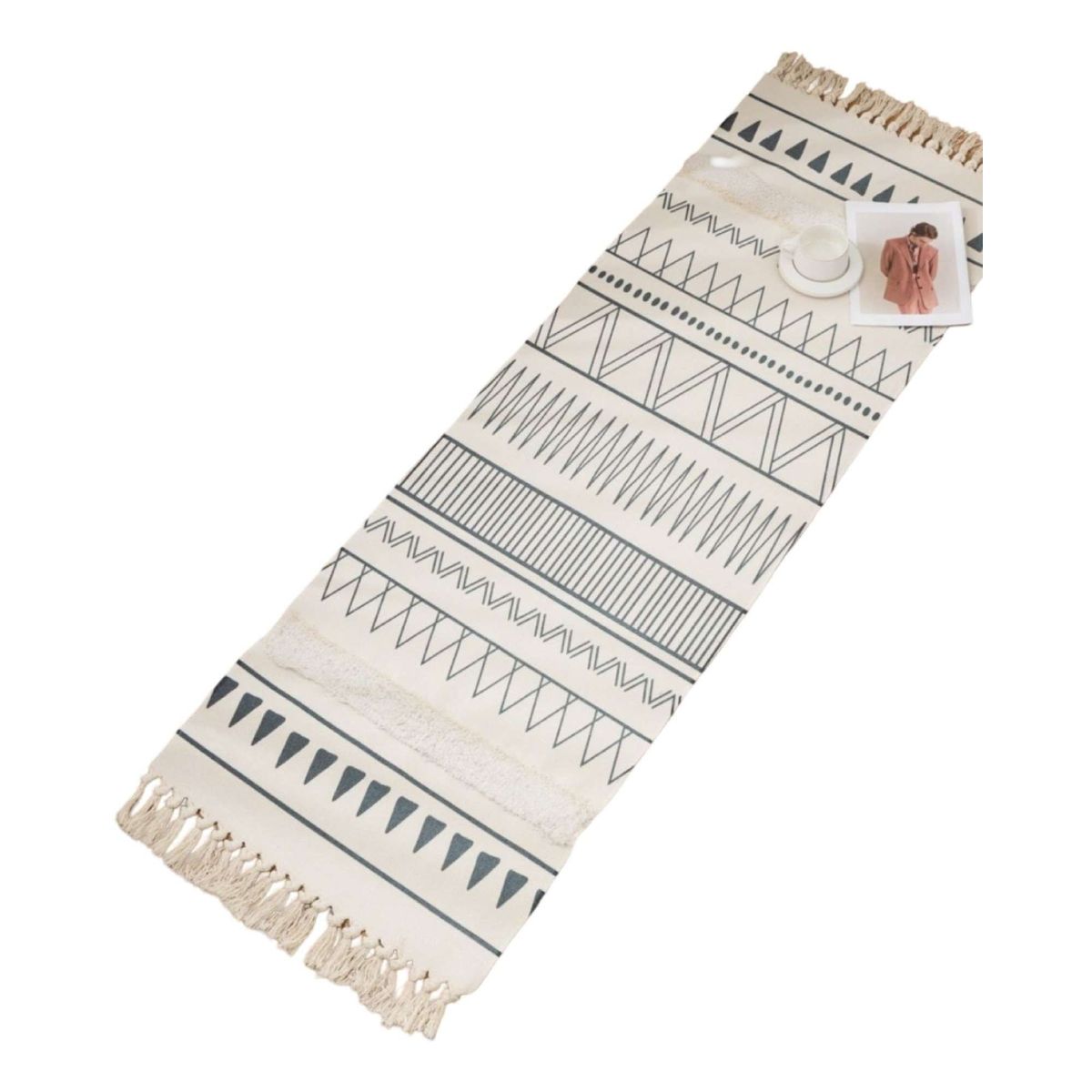 GENERICO - Set de 2 Alfombra decorativa de Lino 60 x 180 cm