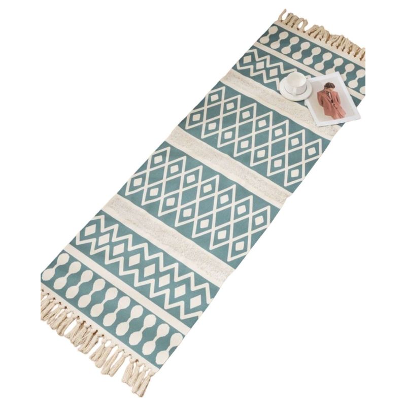 GENERICO - Set de 2 Alfombra decorativa de Lino 60 x 180 cm