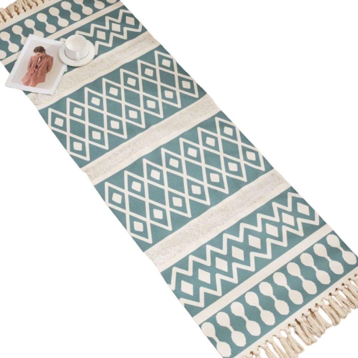 GENERICO - Set de 2 Alfombra decorativa de Lino 60 x 180 cm