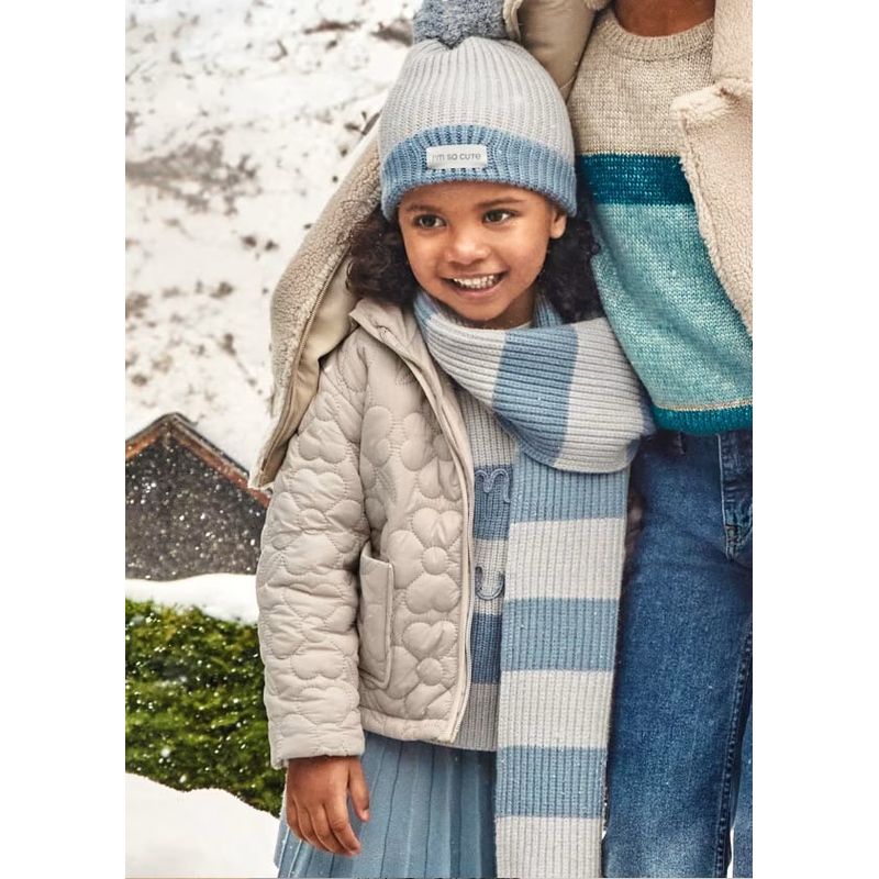 MAYORAL - Elegante Parka Chaquetón acolchado flores niña