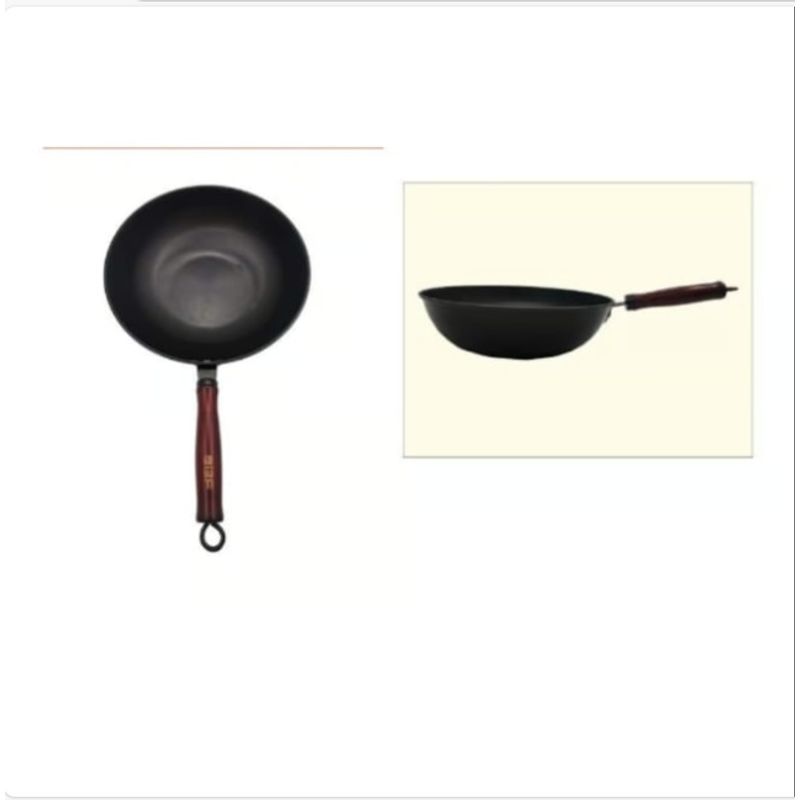 GENERICO - Sarten De Cocina De Hierro 32Cm Mango De Madera