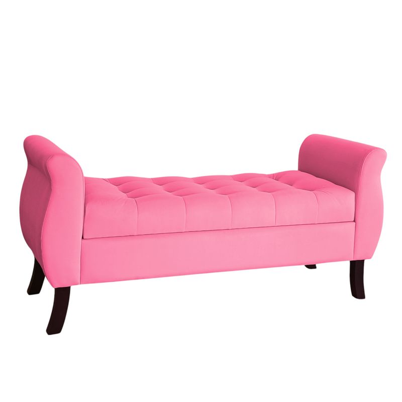 GENERICO - Banqueta Baúl Atenas Color Rosado