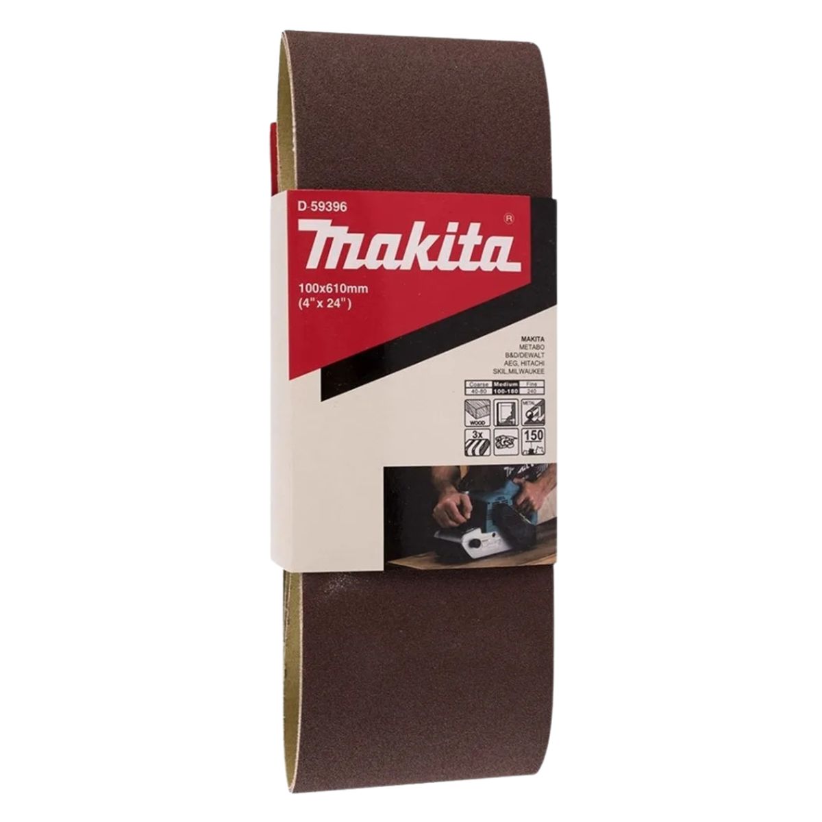 MAKITA - Lijas Banda (3un) 4x24'' 610x100mm Grano 150 Makita D-59396