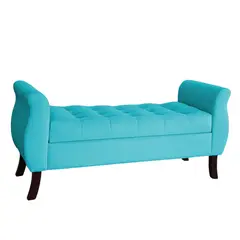 GENERICO - Banqueta Baúl Atenas Color Turquesa