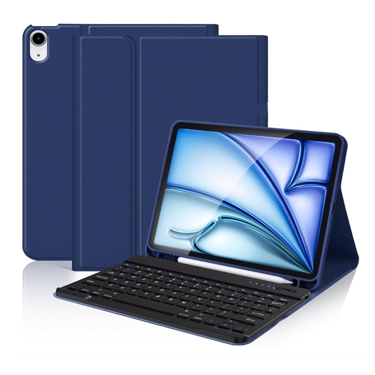 JOIGO - Funda Con Teclado Español Para iPad Air 13 M2 2024 Azul
