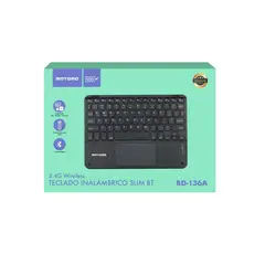 MOTOMO - Teclado Inalambrico BD-136A BT Negro COTECL03