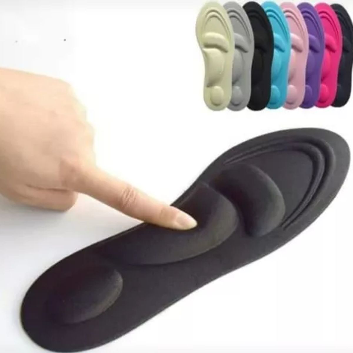 GENERICO - Par Plantillas Antibacterial Metatarso Arco Espolón 35 al 41