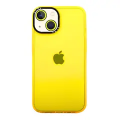GENERICO - Carcasa Neon Con Lentes Para iPhone 15 / Amarillo