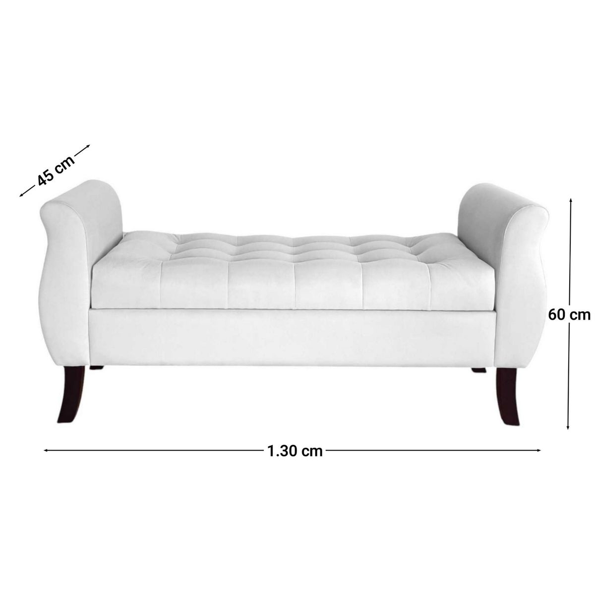 GENERICO - Banqueta Baúl Atenas Color Azul Rey