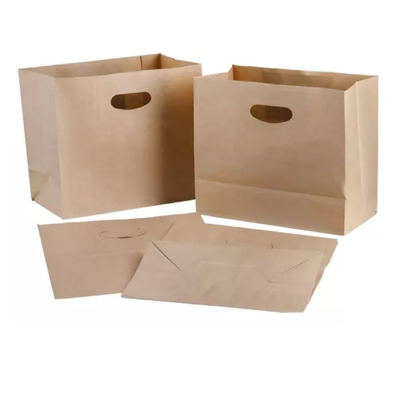 GENERICO - 25 Bolsas Papel Bolsas Papel Kraft Bolsa Con Manilla 35x32cm