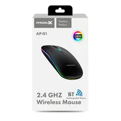 MOTOMO - Mouse Inalámbrico AP-01, Bateria recargable, 1600 DPI, Negro