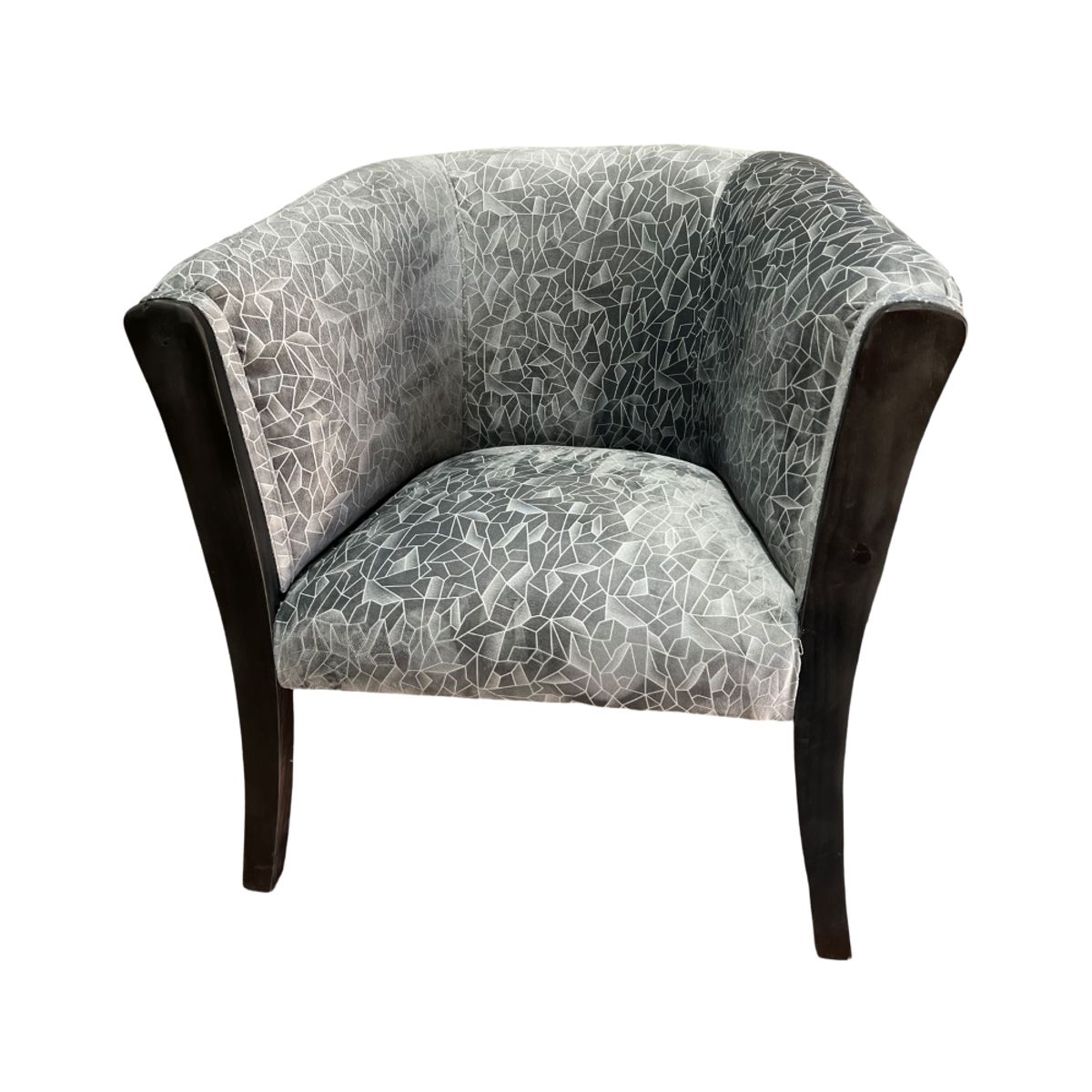 MUEBLES NEW - SITIAL AMERICANO ESTAMPADO EN GRIS FELPA.