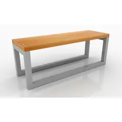 GENERICO - ESCAÑO URBAN BASE METALMADERA SIN RESPALDO