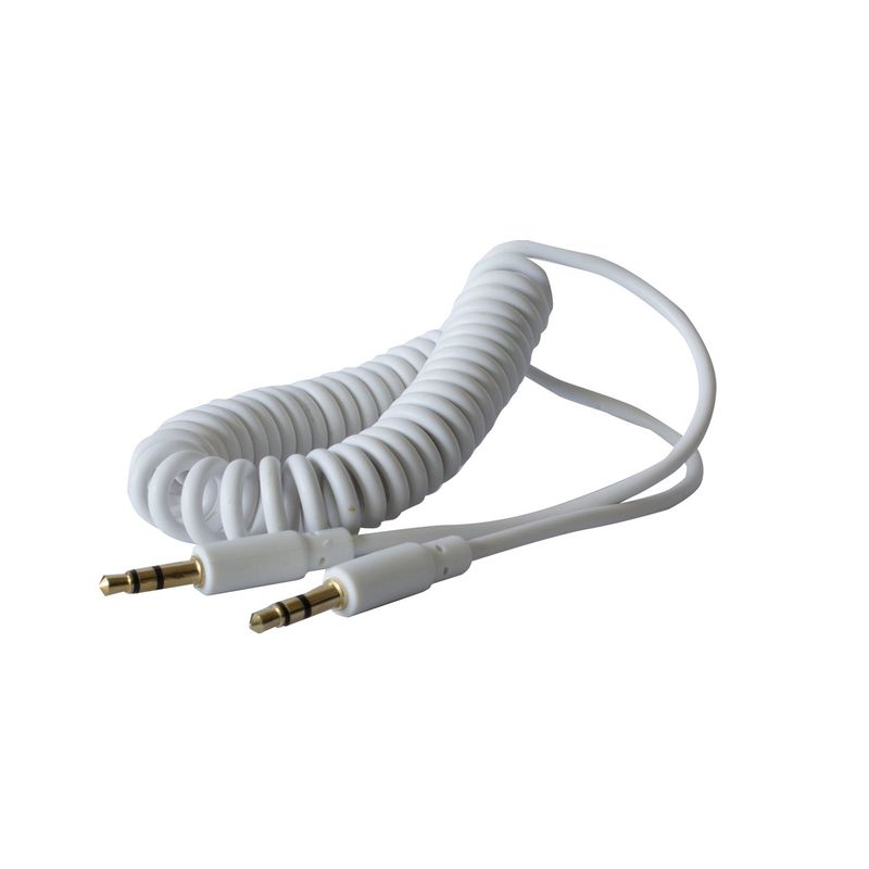 PHILCO - CABLE AUXILIAR 35MM DORADO 18M ESPIRAL BLANCO PHILCO