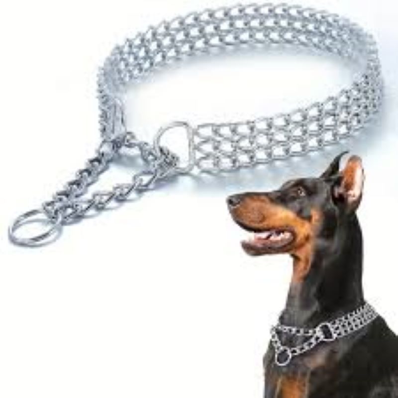 METALFER - Collar Ajustable De 3 Filas Para Canino 3.0 Mm X 60 Cm