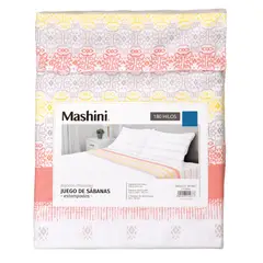MASHINI - Sábanas Súper King 180 Hilos Citrus