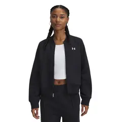 UNDER ARMOUR - Chaqueta Rival Fleece Bomber Mujer Negro