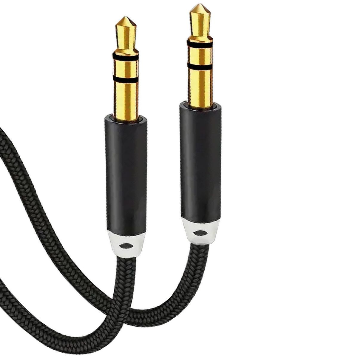 MOTOMO - Cable Auxiliar Motomo de alta calidad 3.5mm, Color Negro, 1 Metro