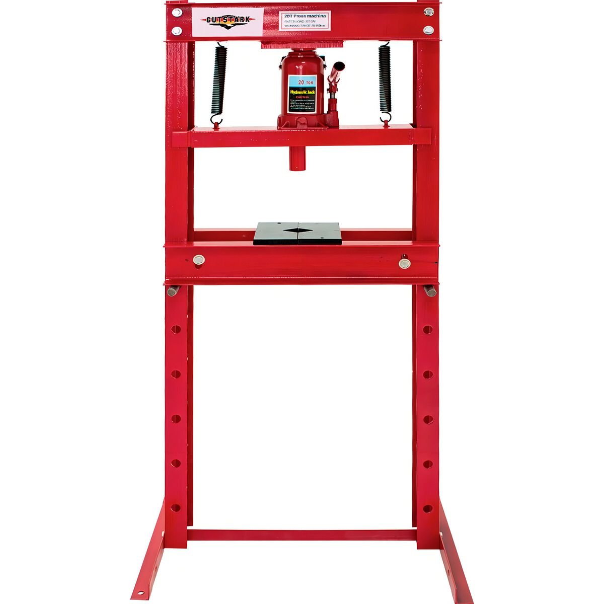 GUTSTARK - Prensa Hidraulica Acero Reforzado 20 Ton Gato Hidraulico Color Rojo