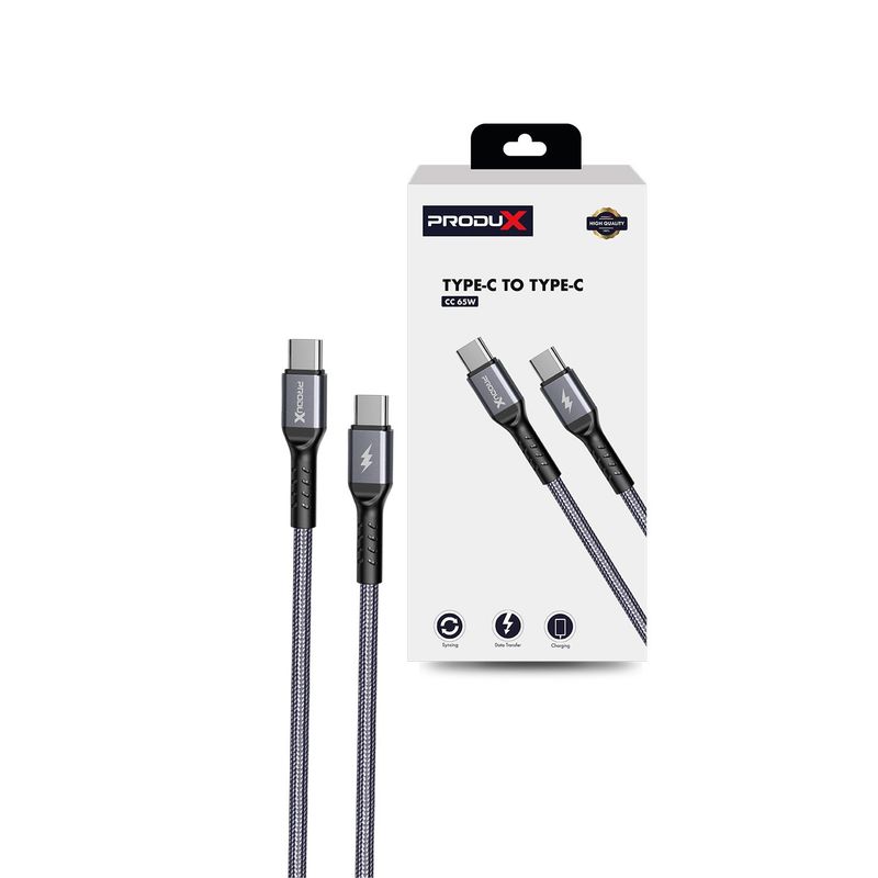 MOTOMO - Cable de Tipo-C a Tipo-C Motomo 65W Color Negro