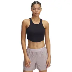 UNDER ARMOUR - Polera Sin Mangas UA Rival Rib Mujer Negro