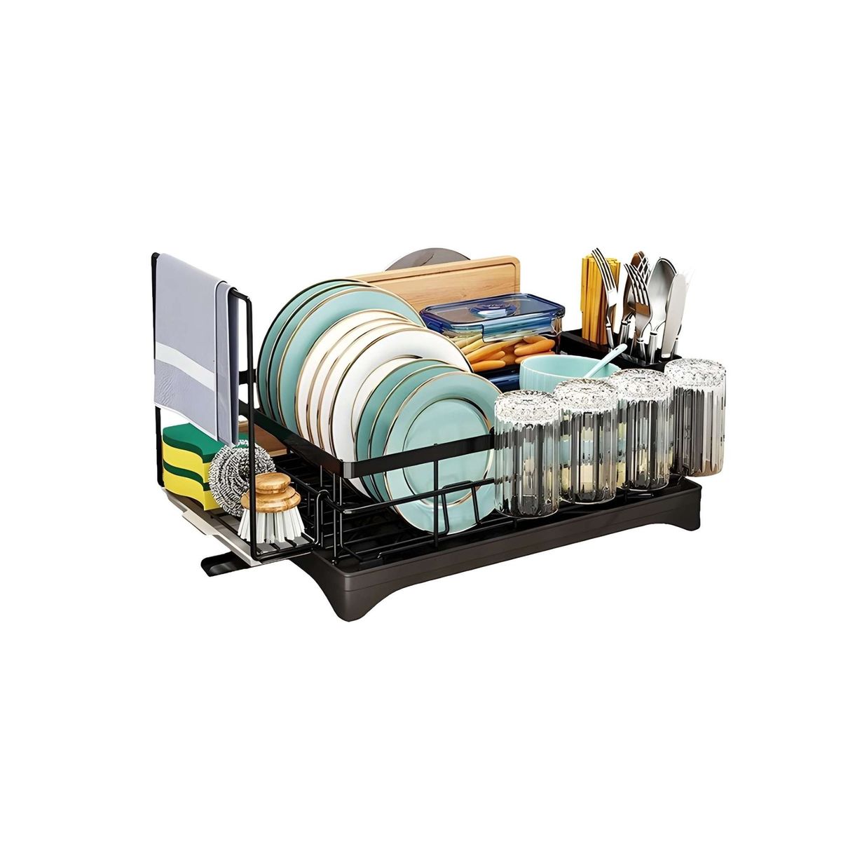 GENERICO - Escurridor de Platos y Utensilios Drenaje Automatico