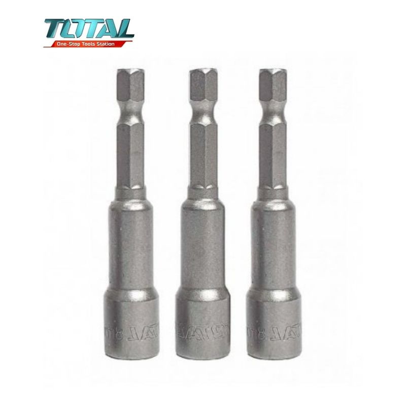 TOTAL - Set 3 Puntas Magneticas 12mm 14 Pulgada Total Tac271231