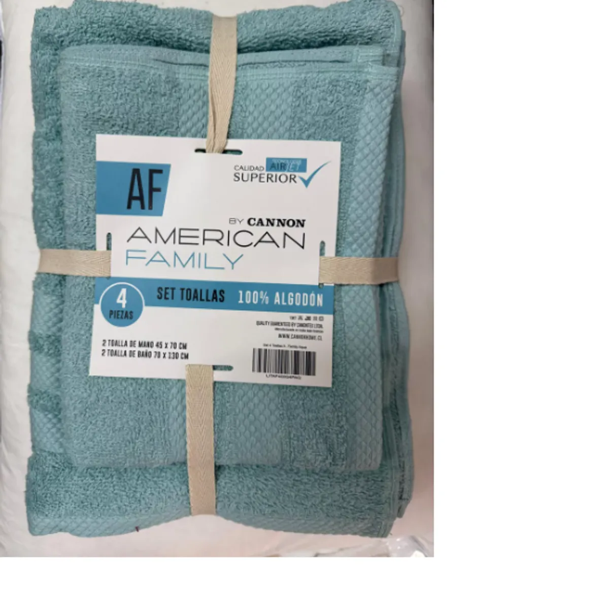 CANNON - Set De Toalla Baño + Mano 4 Piezas De 400g Af By Cannon Aqua