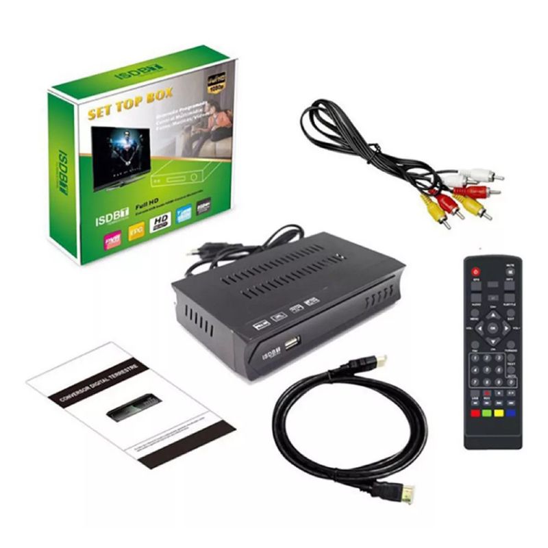 GENERICO - Sintonizador Tv Digital Deco Hdtv Full Hd Isdb-t Hdmi Y Rca