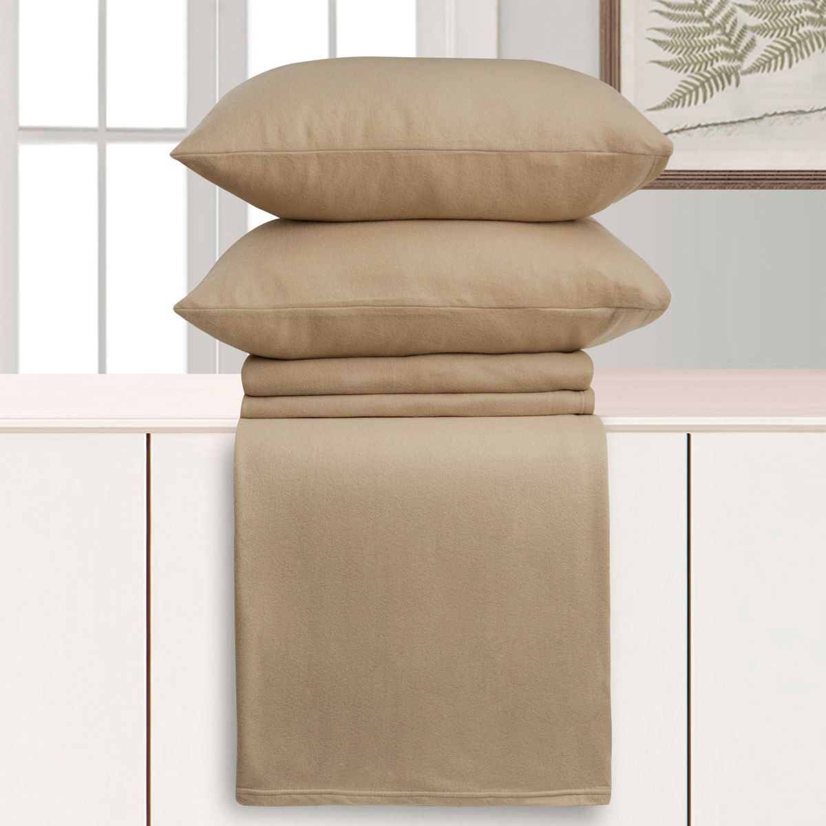 ANDES - SABANA ANDES POLAR LISA BEIGE 2 PLAZAS