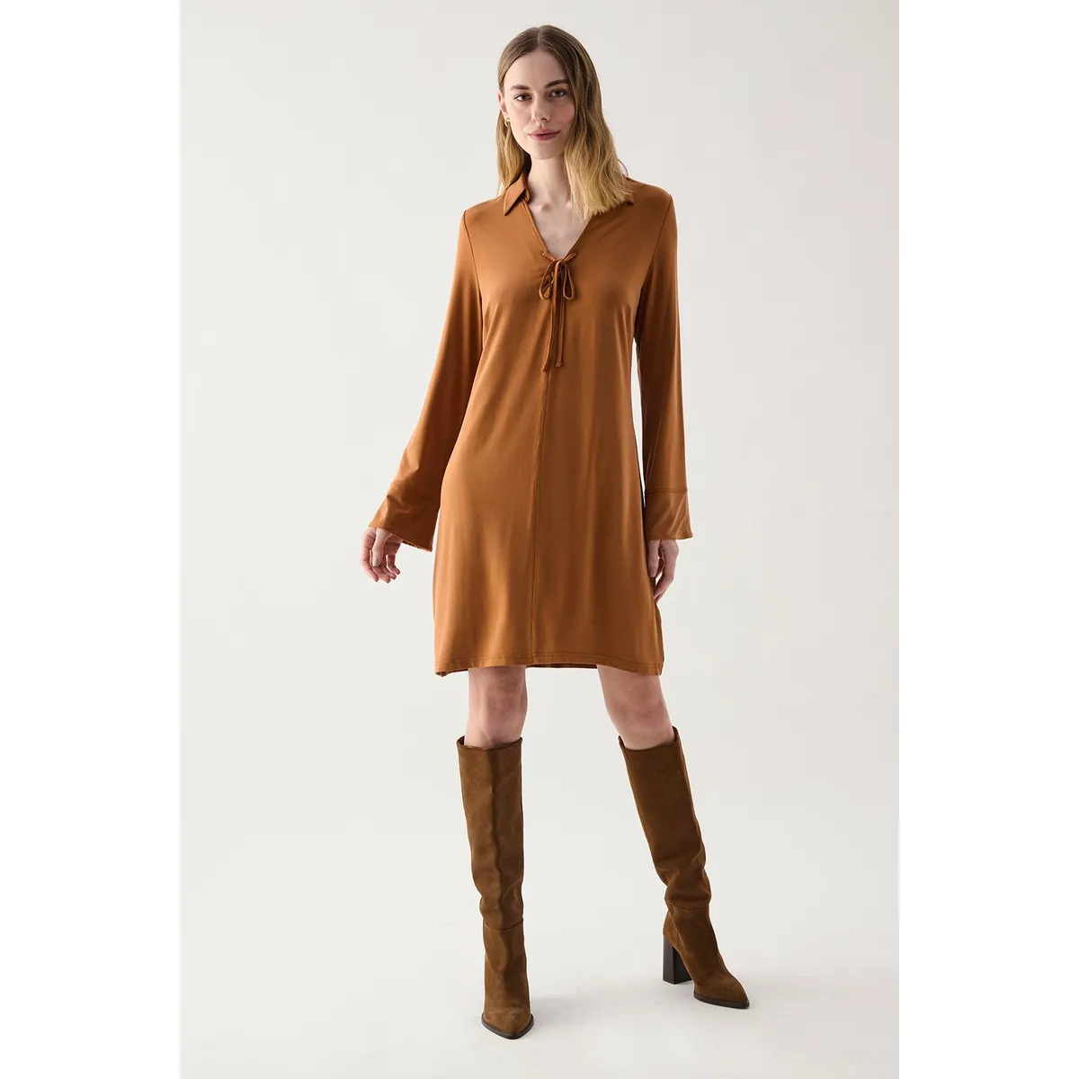 ASH - Vestido Corto Avellana Mujer Ash