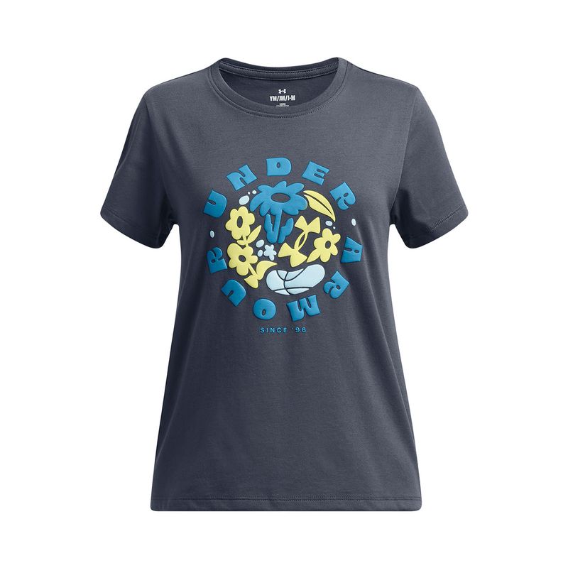 UNDER ARMOUR - Polera Manga Corta UA Energy Niña Gris UNDER ARMOUR