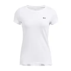 UNDER ARMOUR - Polera Manga Corta Heatgear Mujer Blanco