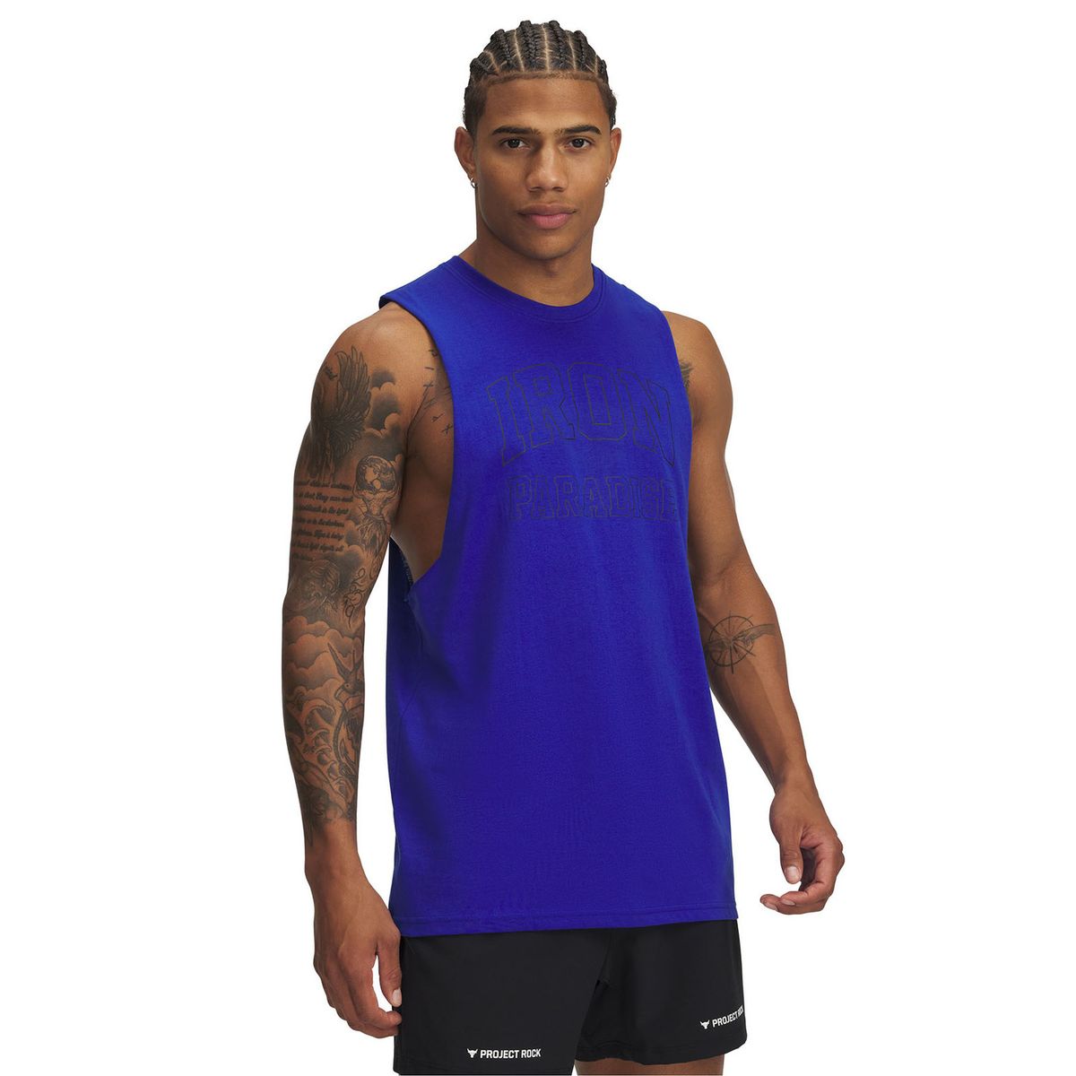 UNDER ARMOUR - Polera Sin Mangas Prject Rock Hombres Azul UNDER ARMOUR