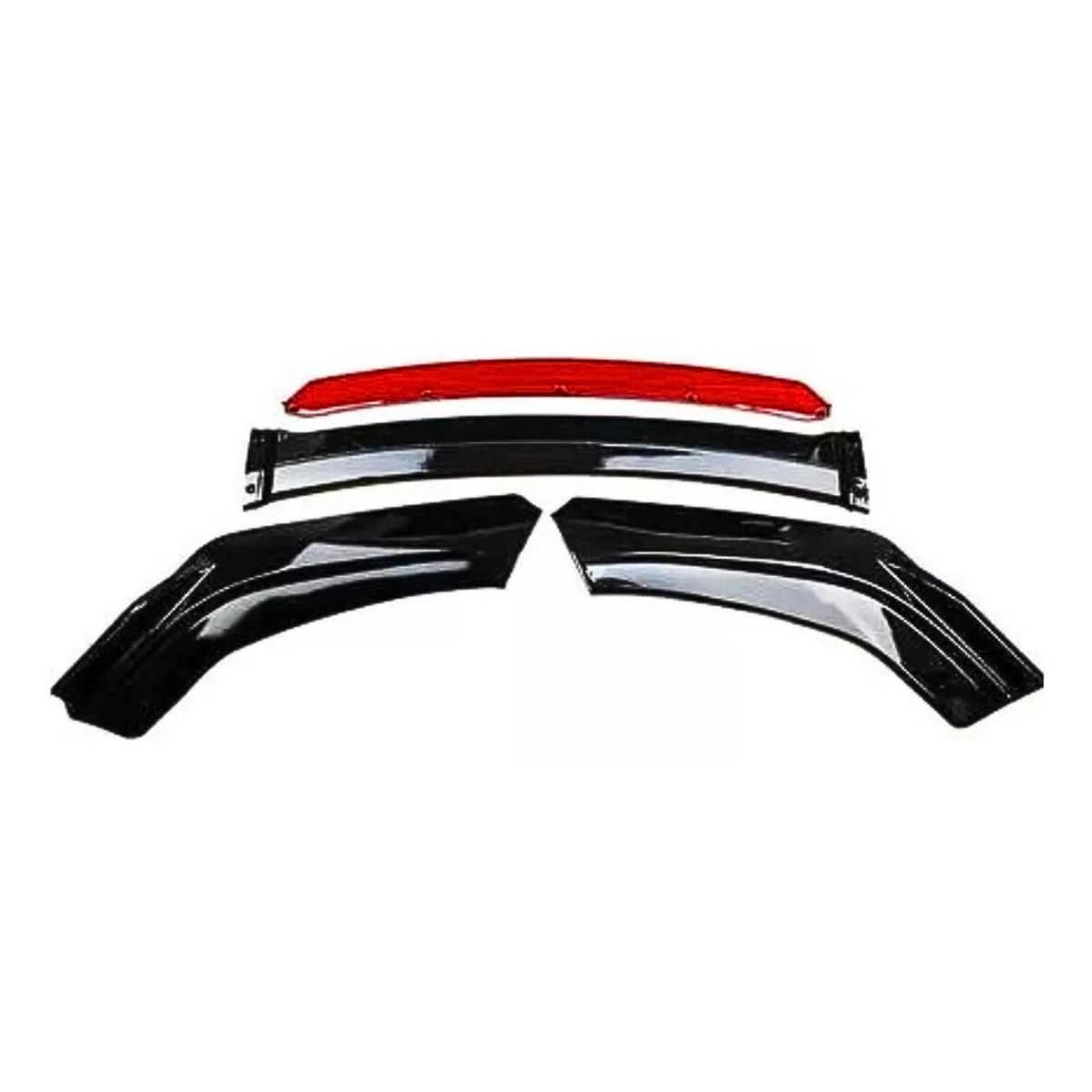 GENERICO - Frontal Lip 4 Piezas Universal Tuning negro mate