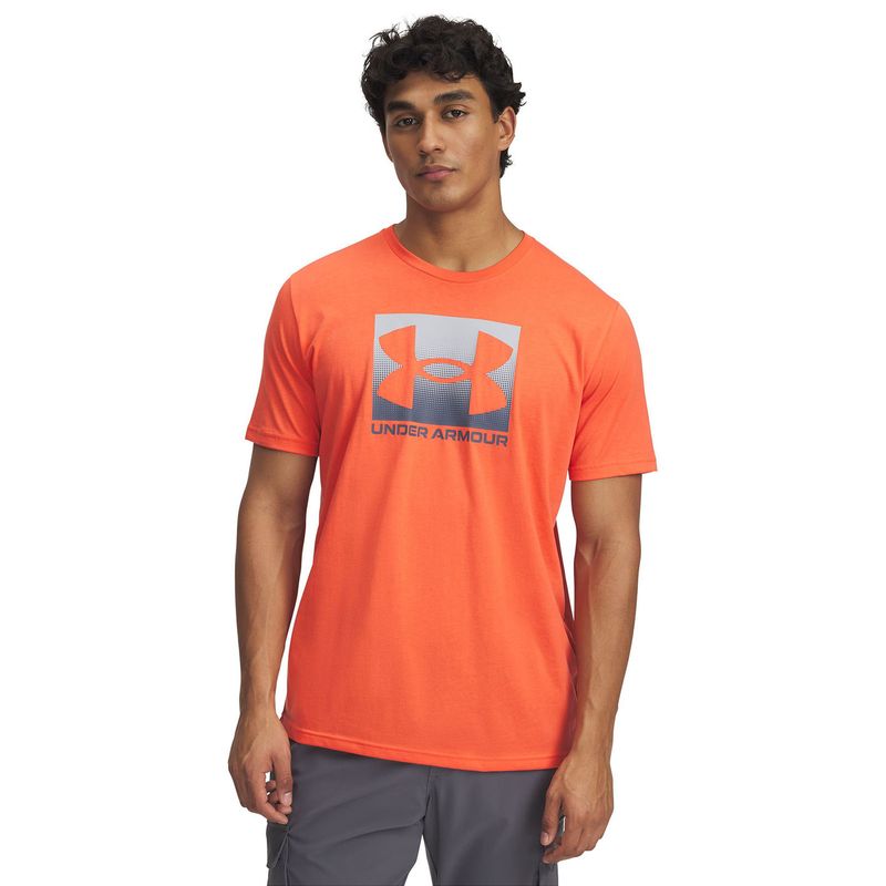 UNDER ARMOUR - Polera Manga Corta Boxed Hombre Naranja UNDER ARMOUR.-