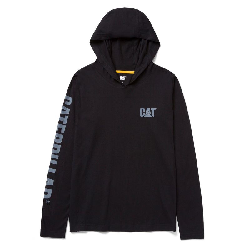 CAT - Polera Upf Hooded Banner Mujer Negra CAT
