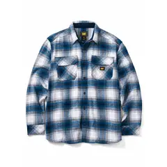 CAT - Chaqueta Buffalo Check Hombre Azul Petróleo