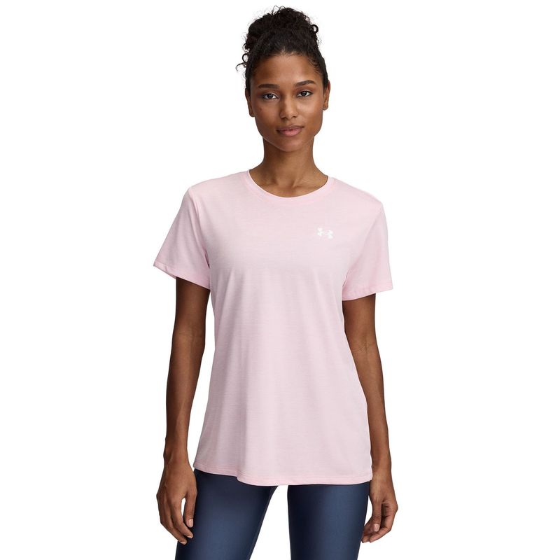 UNDER ARMOUR - Polera Manga Corta Tech Twist Mujer Rosa Underarmour UNDER ARMOUR.-