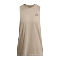 UNDER ARMOUR - Polera Sin Mangas UA Leftchest Hombre Café