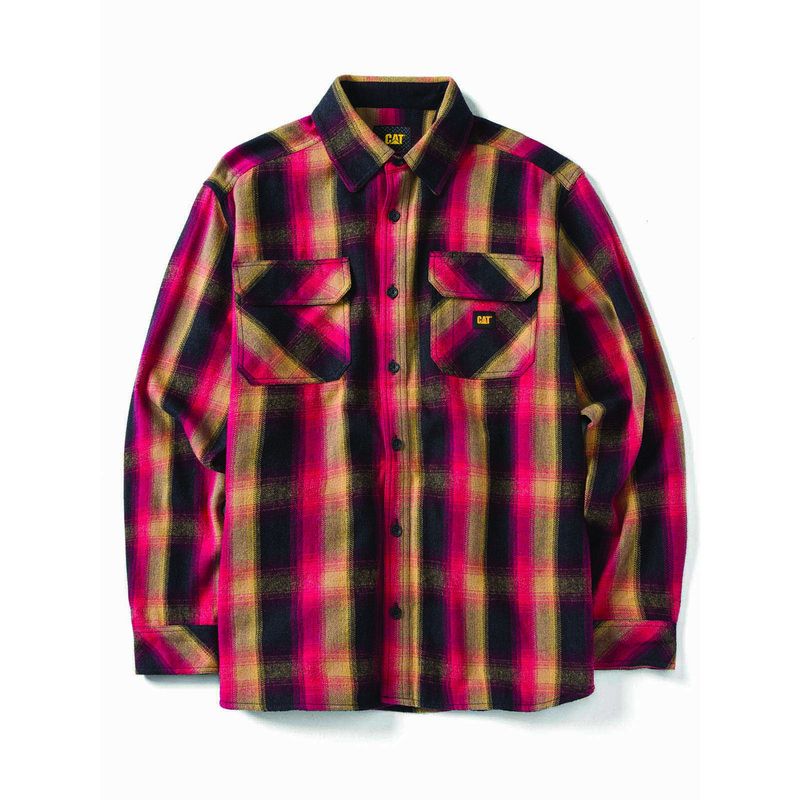 CAT - Chaqueta Buffalo Check Hombre Roja CAT