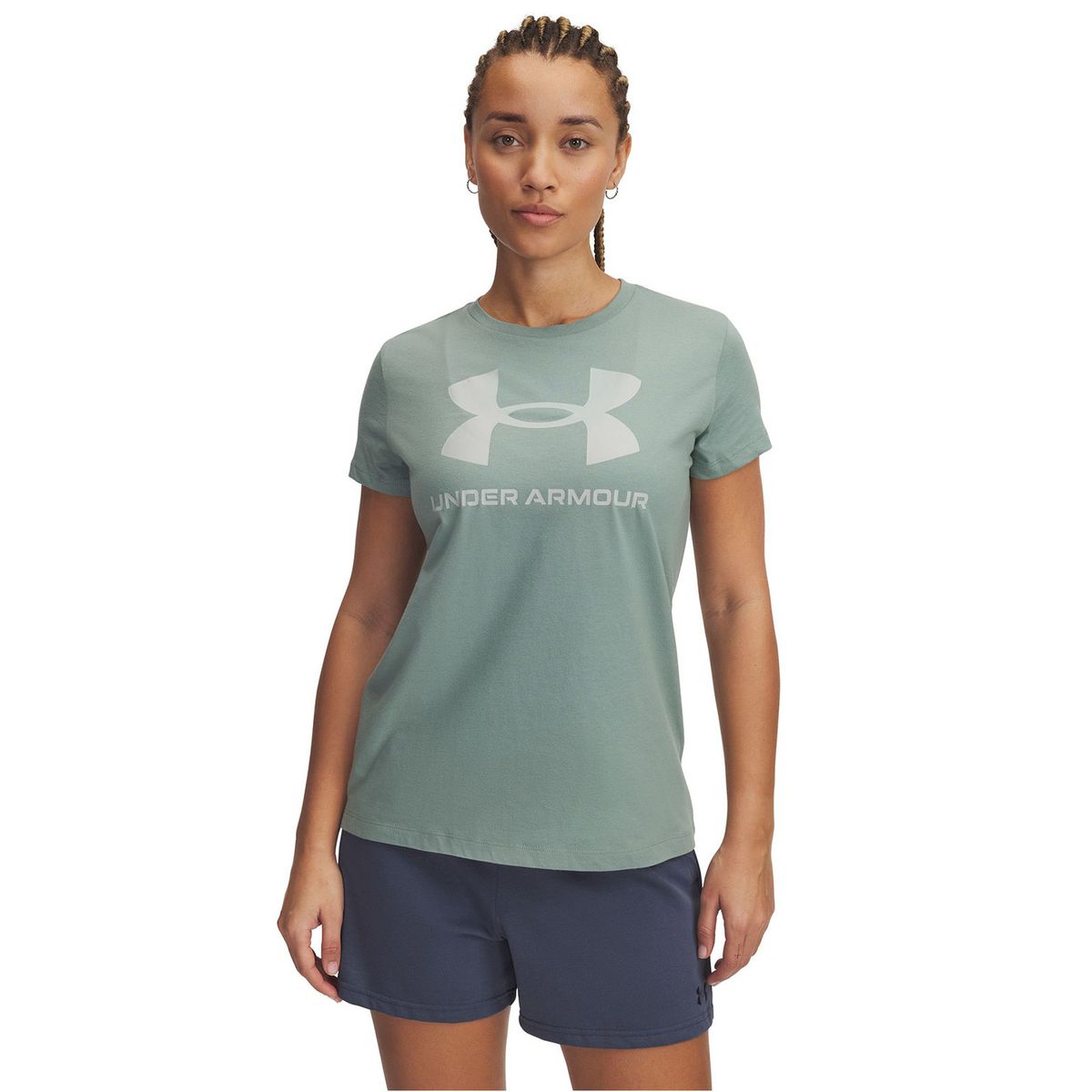 UNDER ARMOUR - Polera Manga Corta UA Rival Mujer Verde UNDER ARMOUR