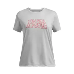 UNDER ARMOUR - Polera Manga Corta UA Tech Niña Gris