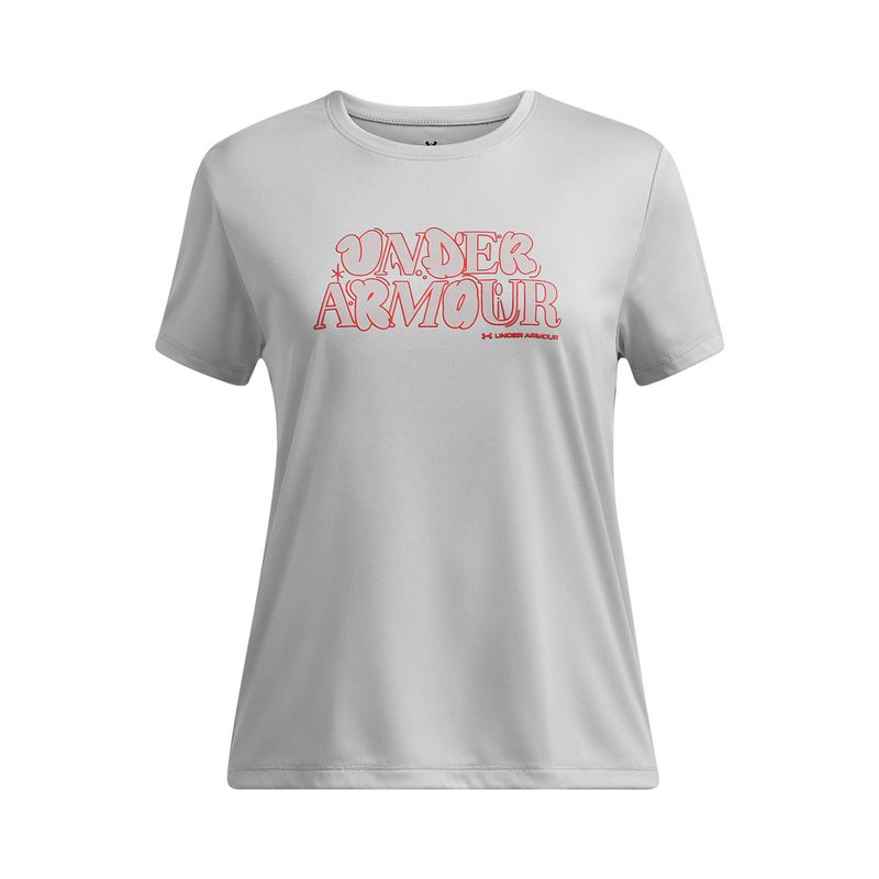 UNDER ARMOUR - Polera Manga Corta UA Tech Niña Gris UNDER ARMOUR
