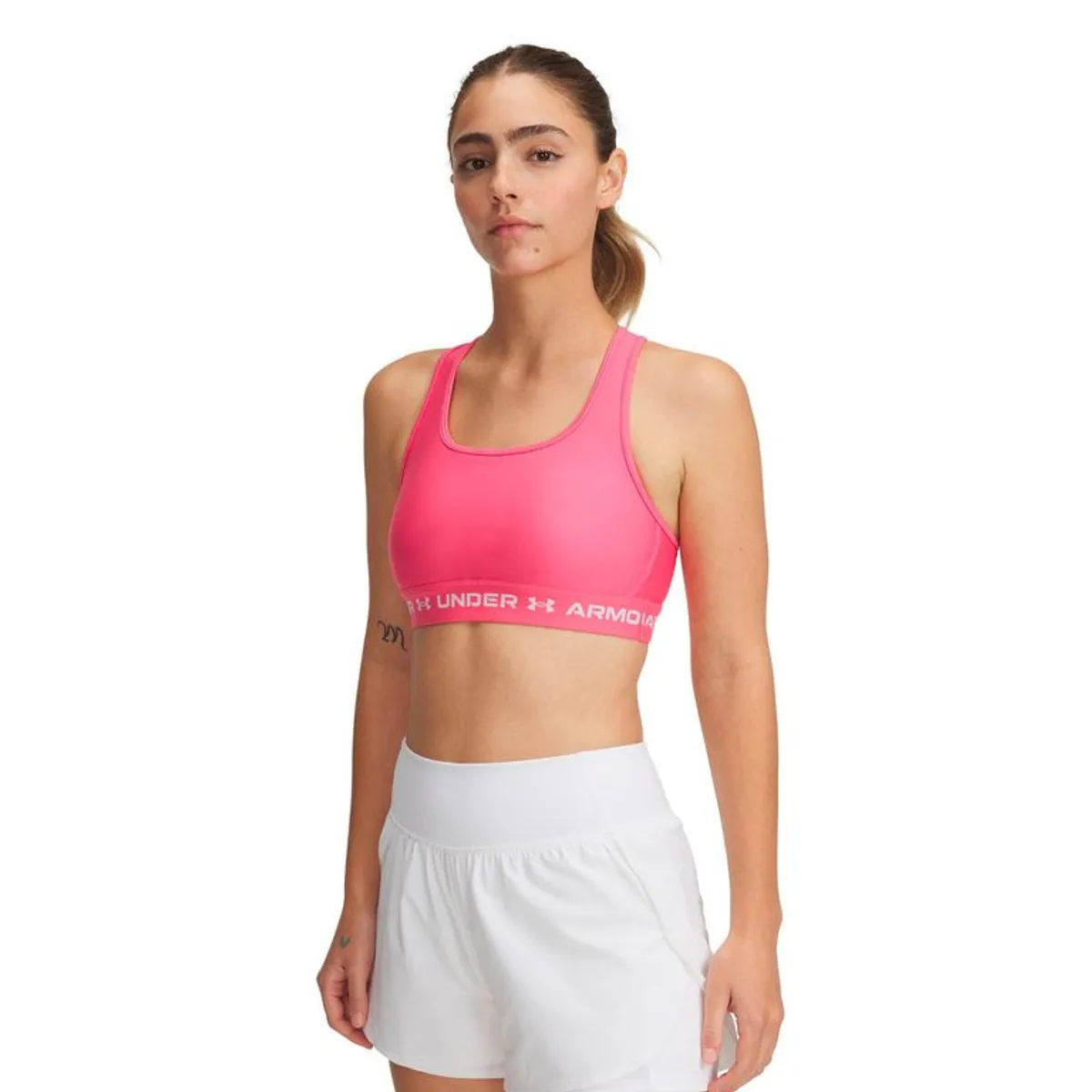 UNDER ARMOUR - Peto Training para Mujer Crossback mid Rosado UNDER ARMOUR