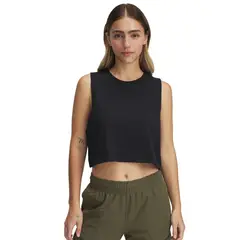 UNDER ARMOUR - Polera Sin Mangas UA Rival Mujer Negro