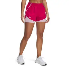 UNDER ARMOUR - Shorts UA fly-by 2-en-1 morado para mujer