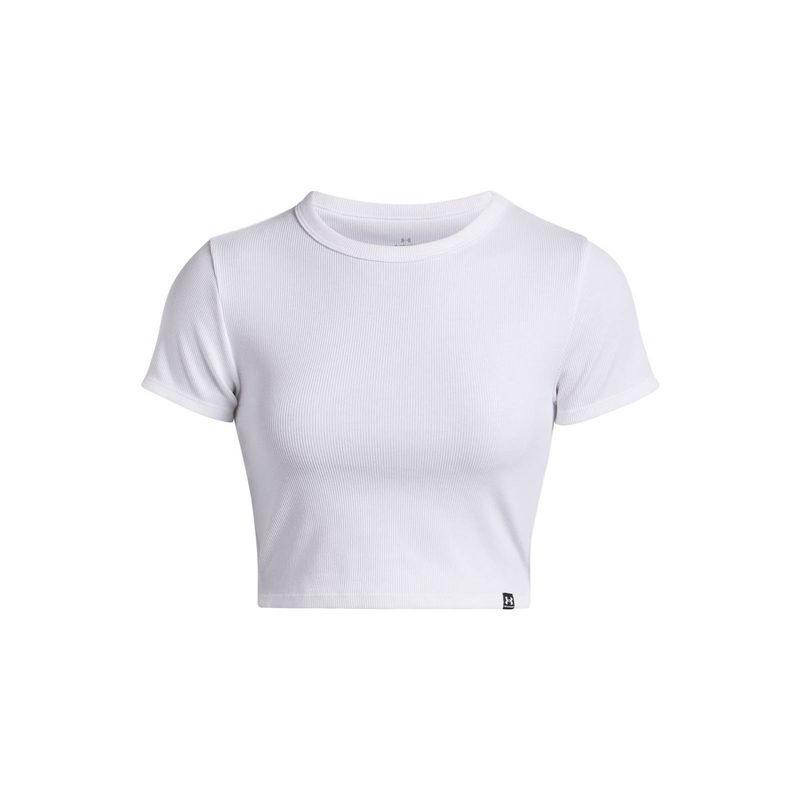 UNDER ARMOUR - Polera Manga Corta Rival Rib Mujer Blanco UNDER ARMOUR